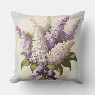 Beautiful spring lilacs cushion