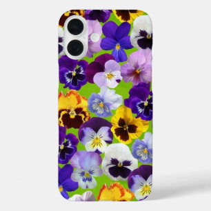 Beautiful Spring Pansies iPhone 16 Plus Case