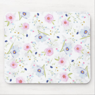 Beautiful Spring watercolor flowers by storeman. Mouse Pad