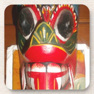 Beautiful Sri Lankan Traditional Fire Mask Art Coaster
