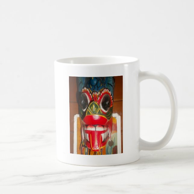 Beautiful Sri Lankan Traditional Fire Mask Art   Coffee Mug (Right)