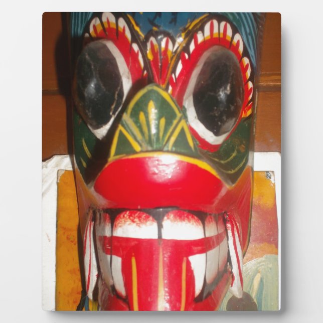 Beautiful Sri Lankan Traditional Fire Mask Art   Plaque (Front)
