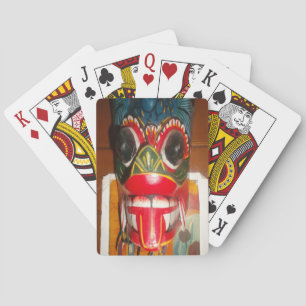 Beautiful Sri Lankan Traditional Fire Mask Art Playing Cards