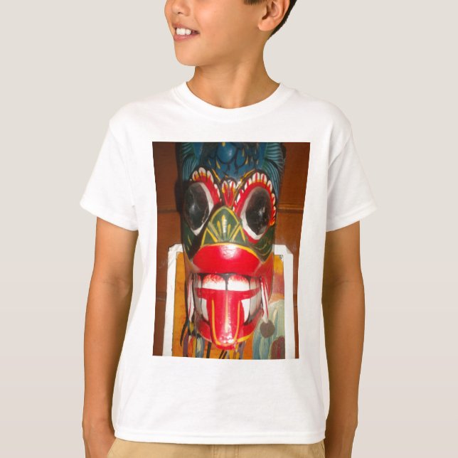 Beautiful Sri Lankan Traditional Fire Mask Art   T-Shirt (Front)