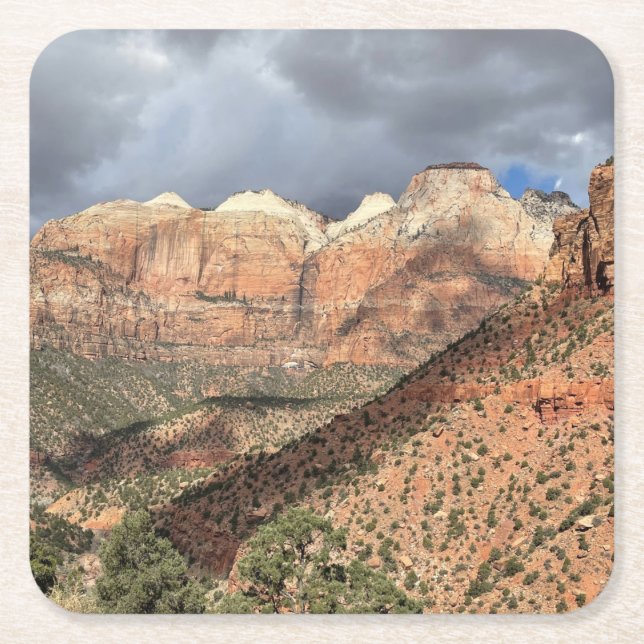 Beautiful St. George Utah Square Paper Coaster (Front)