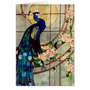 Beautiful Stained Glass Peacock