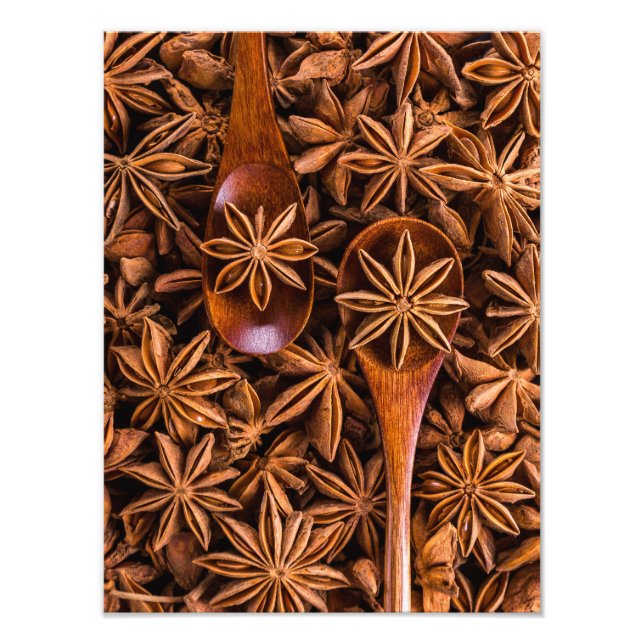 Beautiful star anise spices photo print (Front)
