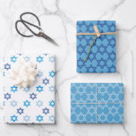 Beautiful Star of David Wrapping Paper Sheet<br><div class="desc">Perfect for Hanukkah,  this set of wrapping features the star of David on various blue and white backgrounds.  Makes great wrapping paper for a loved one.  Order yours today!  

Artwork created by: AMBillustrations 
http://www.etsy.com/shop/AMBillustrations/</div>