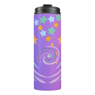beautiful stars and heart thermal tumbler