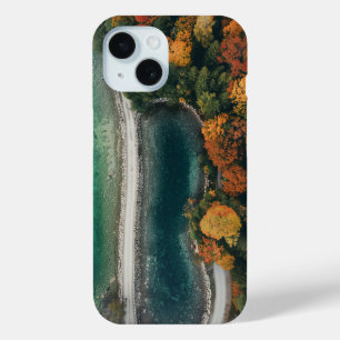 Beautiful Stone Road in Colourful Autumn iPhone 15 Case