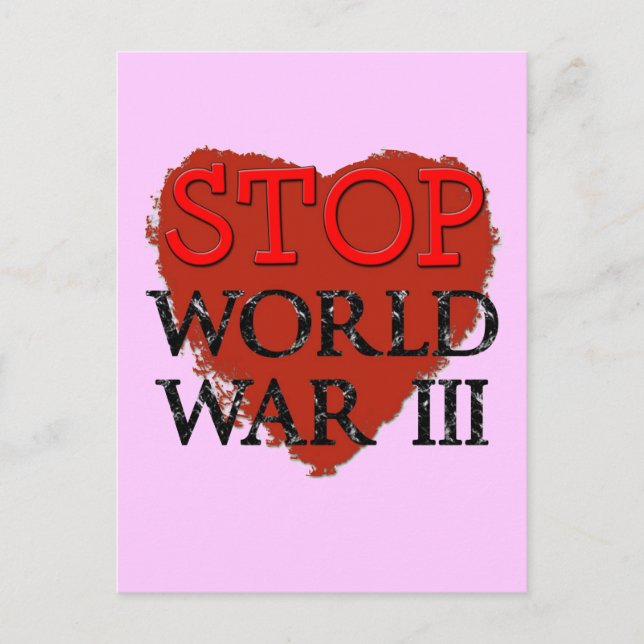 Beautiful Stop War Postcard! Postcard (Front)