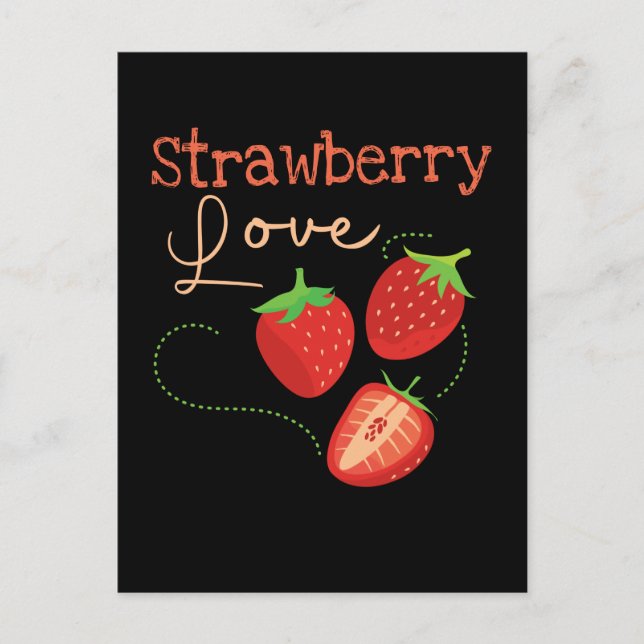 Beautiful Strawberry Garden Summer Food Postcard (Front)