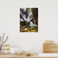 Beautiful stream in Gozd Martuljek end of winter