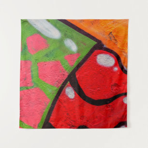 Beautiful street art of graffiti. Abstract colour Tapestry