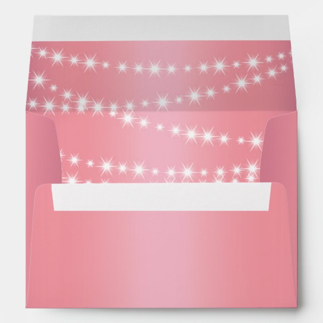 Beautiful String Lights Baby Shower Envelope (Back (Bottom))