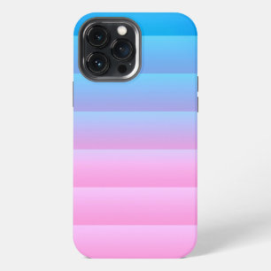 Beautiful Stripes Colour Gradient Cyan Blue To Pin iPhone 13 Pro Max Case