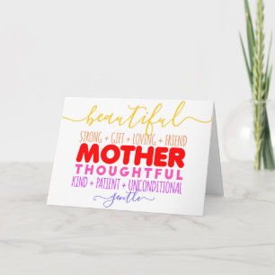 Beautiful, strong, friend Happy mother's Day Card
