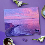 Beautiful Stunning Purple Pink Ocean Sunset Photo Jigsaw Puzzle<br><div class="desc">Find your happy, peaceful place whenever you use this beautiful, stunning, chic, photography jigsaw puzzle of a gorgeous pink and purple softly lit Palos Verdes, California, ocean sunset. Makes a great gift! Comes in a special gift box. You can easily personalise this jigsaw puzzle. Please message me with any questions...</div>
