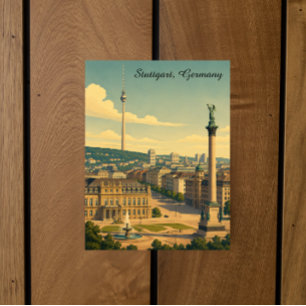 Beautiful Stuttgart Germany Vintage Travel Postcard