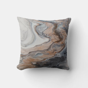 Beautiful Stylish Bronze and Gray Marbled Cushion