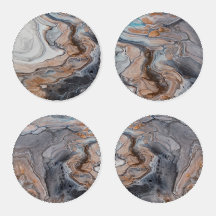 Beautiful Stylish Bronze, Grey, Blue Marbled