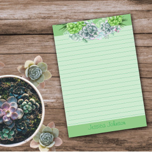 Beautiful Succulents Lovers Personalised Lined Pos Post-it Notes