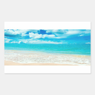 Beautiful Summer Beach Rectangular Sticker