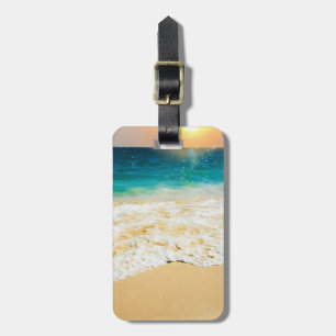 Beautiful Summer Beach Sunset Photo Luggage Tag