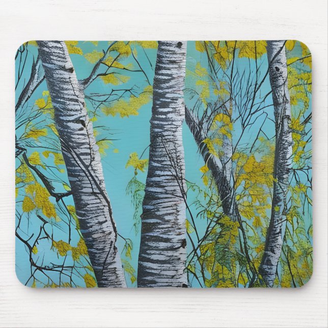 Beautiful Summer Birch Mouse Pad (Front)