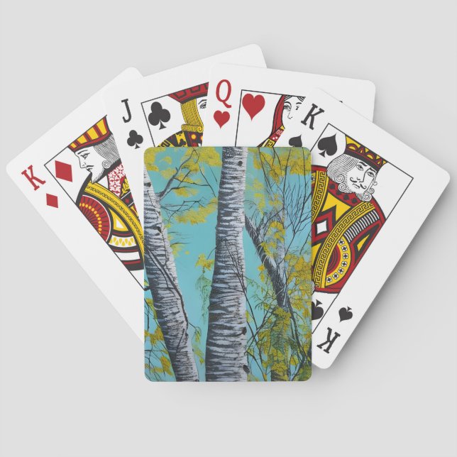 Beautiful Summer Birch Playing Cards (Back)