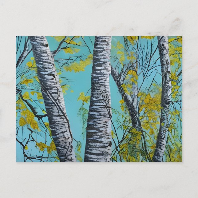 Beautiful Summer Birch Postcard (Front)