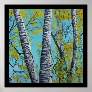 Beautiful Summer Birch Poster