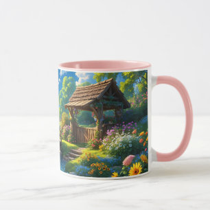 Beautiful Summer, colorful illustration, Mug