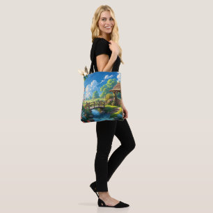 Beautiful Summer, colourful illustration, Tote Bag