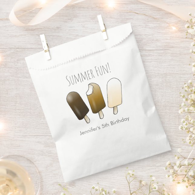Beautiful Summer Fun Ice Creams Favour Bags (Clipped)