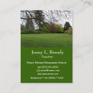Beautiful summer garden business cards. card