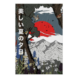 Beautiful summer Landscape Poster