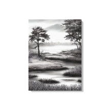 Beautiful Summer Marsh Sketch