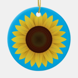 Beautiful Summer Sunflower Ceramic Tree Decoration