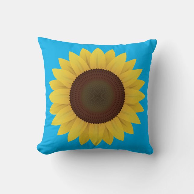Beautiful Summer Sunflower Cushion (Front)