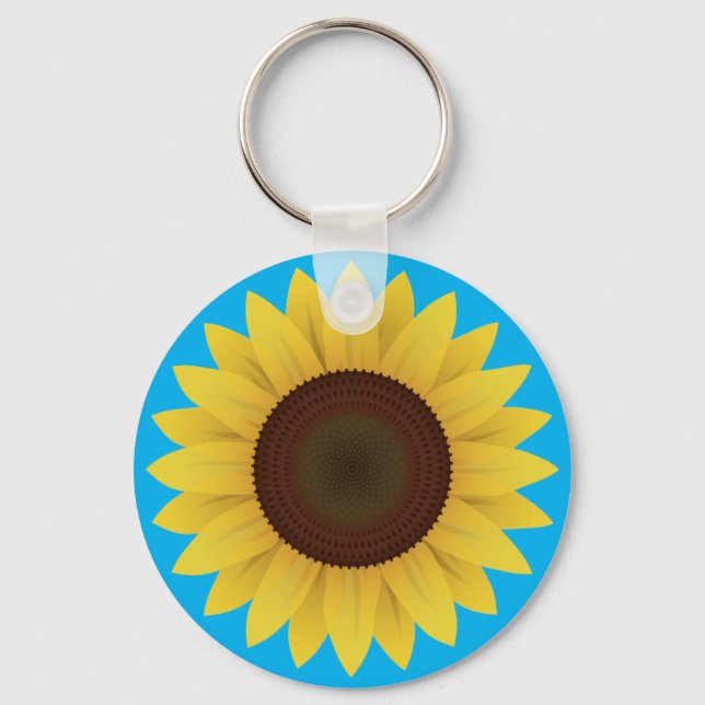 Beautiful Summer Sunflower Keychain (Front)