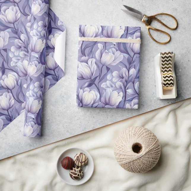 Beautiful Summer Tulip Print Wrapping Paper (Crafts)