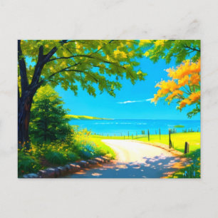 Beautiful Summertime Nature Art Postcard