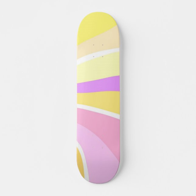 beautiful sun abstract painting skateboard (Front)