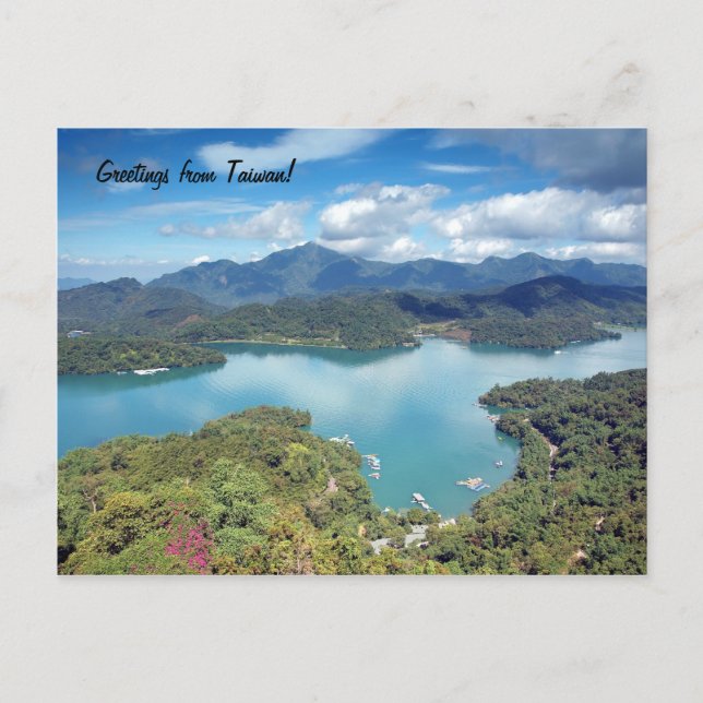 Beautiful Sun Moon Lake in Taiwan Postcard (Front)