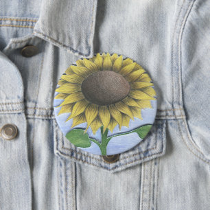 Beautiful Sunflower 10 Cm Round Badge