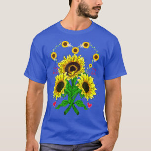 Beautiful Sunflower Heart Yellow Flowers Love Sunf T-Shirt