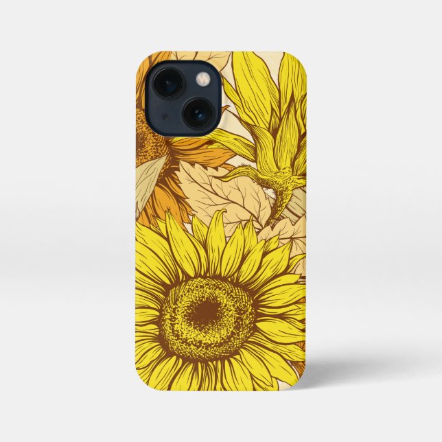Beautiful Sunflower inspired Slim Fit iPhone Case (Back)