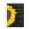 Beautiful Sunflower on Black Wedding Invitation