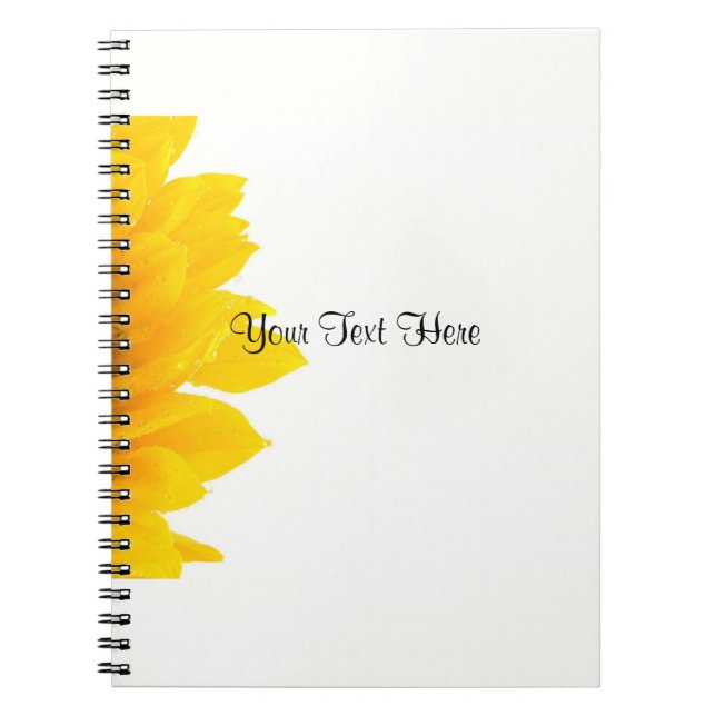 Beautiful Sunflower Template Notebook (Front)